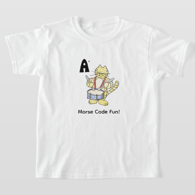 Cartoon-Morsecode für Kinder!  Buchstabe A T-Shirt (Ablage )