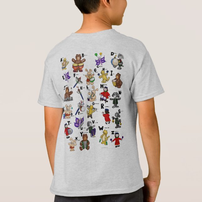 Cartoon-Morsecode für Kinder!  Buchstabe D T-Shirt (Rückseite)