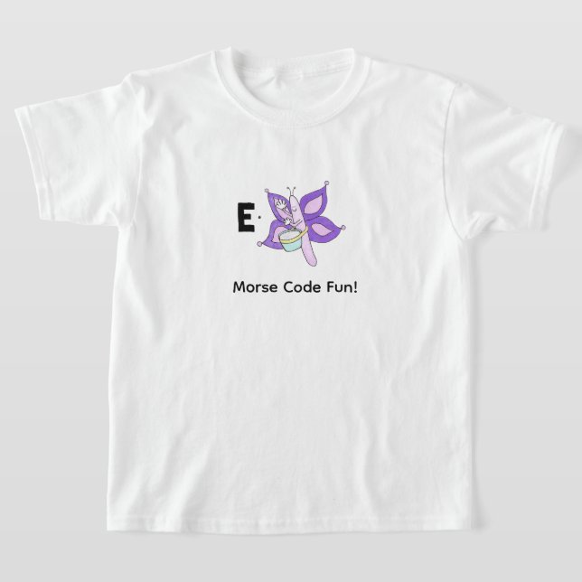 Cartoon-Morsecode für Kinder!  Buchstabe E T-Shirt (Ablage )