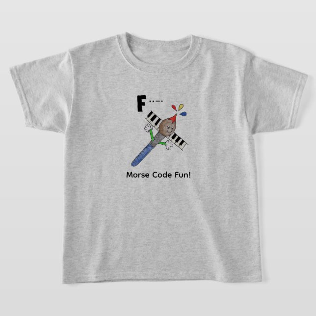 Cartoon-Morsecode für Kinder! Buchstabe "F"   T-Shirt (Ablage )