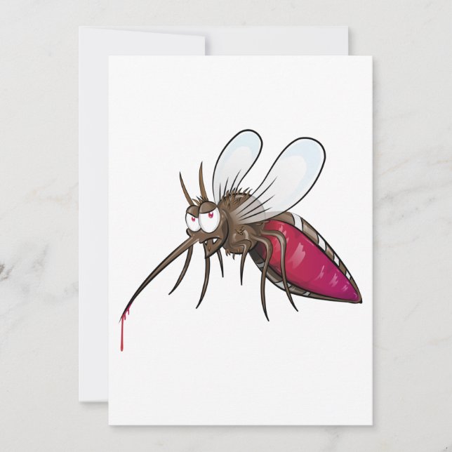 Cartoon Mosquito Einladung (Vorderseite)