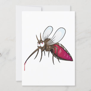 Cartoon Mosquito Einladung