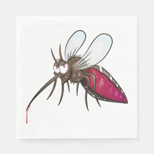 Cartoon Mosquito Serviette
