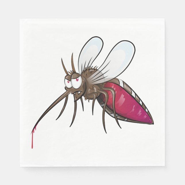 Cartoon Mosquito Serviette (Vorderseite)