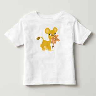 Cartoon Mother Lion and Cub kids T - Shirt
