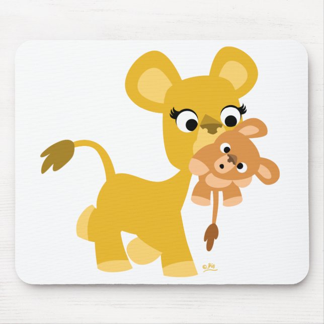 Cartoon Mother Lion and Cub mousepad (Vorne)