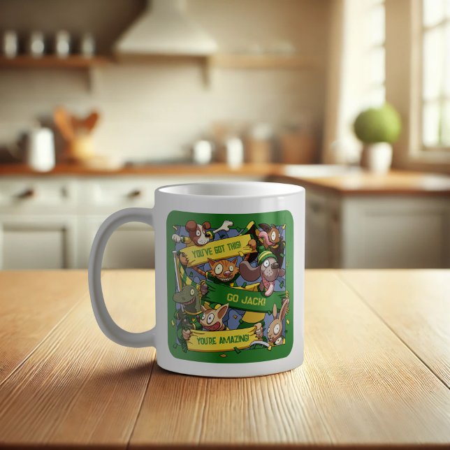 Cartoon Motivierend Tierlüfter hinzufügen Kaffeetasse (Von Creator hochgeladen)
