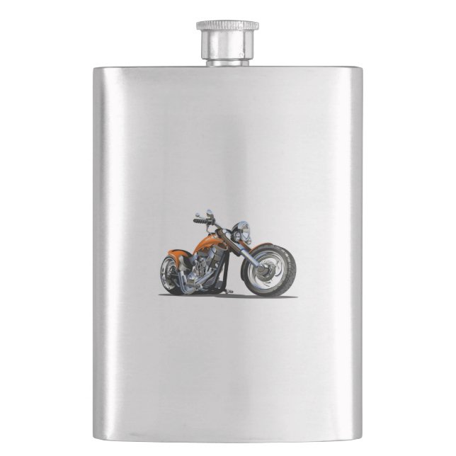 Cartoon Motorrad Flachmann (Vorderseite)