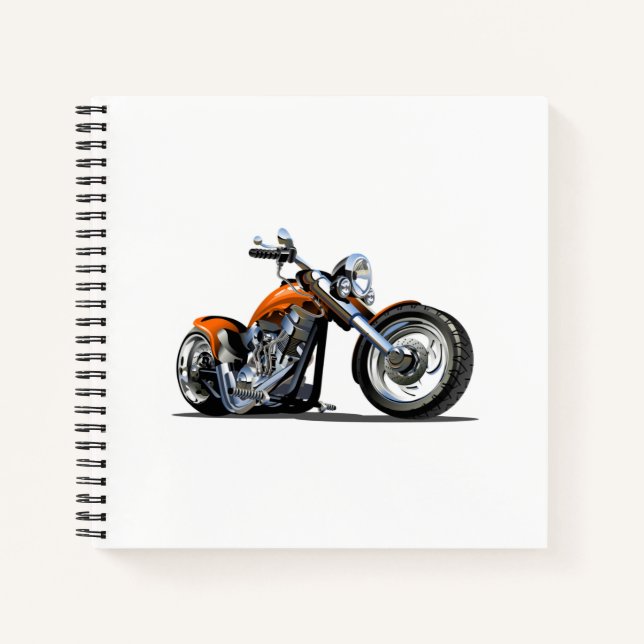 Cartoon Motorrad Notizbuch (Vorderseite)