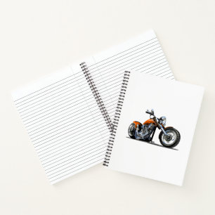 Cartoon Motorrad Notizbuch