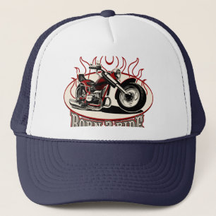 Cartoon Motorrad Truckerkappe