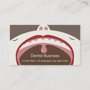 Cartoon Mouth Dental Termine Visitenkarte