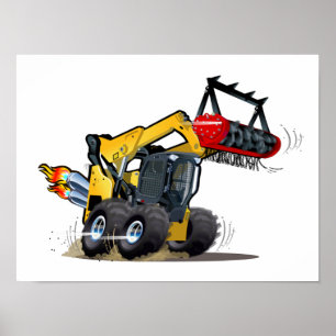 Cartoon Mulcher Poster