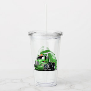 Cartoon-Müllwagen Acryltrinkbecher