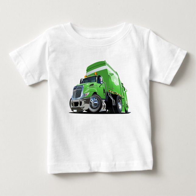 Cartoon-Müllwagen Baby T-shirt (Vorderseite)