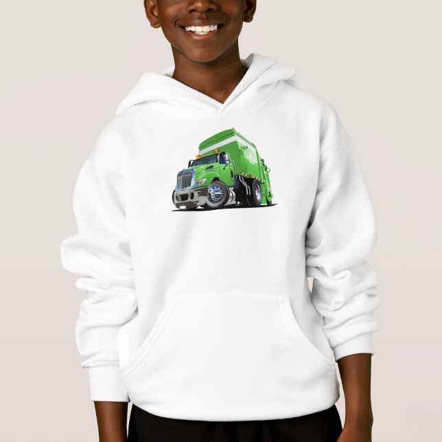 Cartoon-Müllwagen Hoodie (Vorderseite)