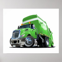 Cartoon-Müllwagen