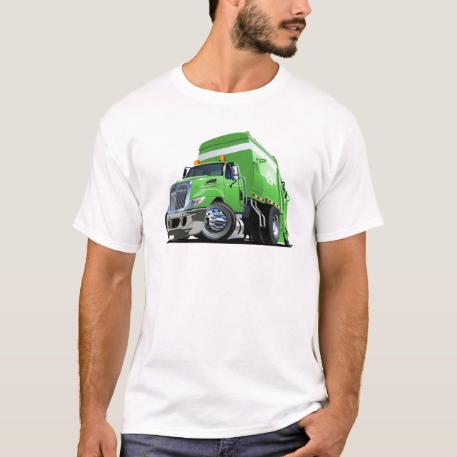 Cartoon-Müllwagen T-Shirt (Vorderseite)