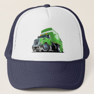 Cartoon-Müllwagen Truckerkappe