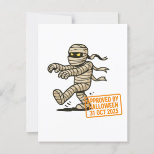 Cartoon Mummy - zu Halloween genehmigt Postkarte