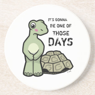 Cartoon-Muschel-lose Schildkröte Sandstein Untersetzer