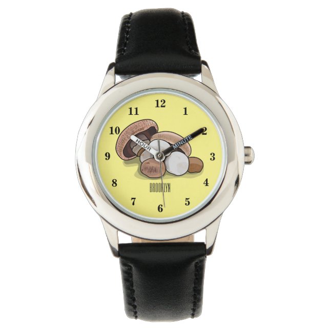 Cartoon Mushroom-Abbildung Armbanduhr (Vorderseite)
