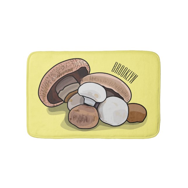 Cartoon Mushroom-Abbildung Badematte (Vorderseite)
