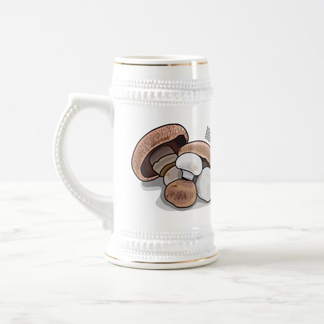 Cartoon Mushroom-Abbildung Bierglas (Links)