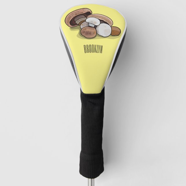 Cartoon Mushroom-Abbildung Golf Headcover (Vorderseite)