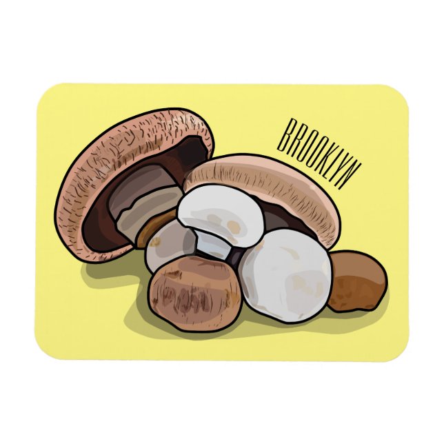 Cartoon Mushroom-Abbildung Magnet (Horizontal)