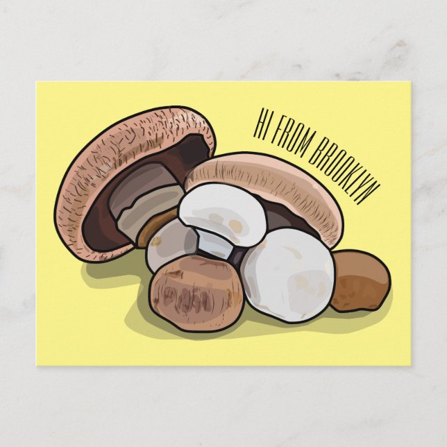 Cartoon Mushroom-Abbildung Postkarte (Vorderseite)