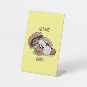 Cartoon Mushroom-Abbildung Sockelschild