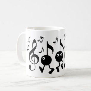 Cartoon Musiknoten Kaffeetasse