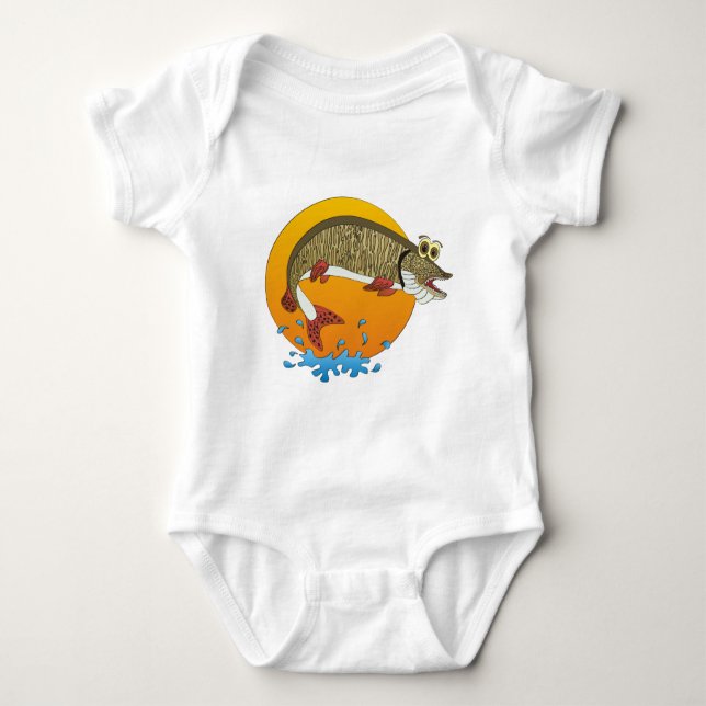 Cartoon Muskie Baby Strampler (Vorderseite)