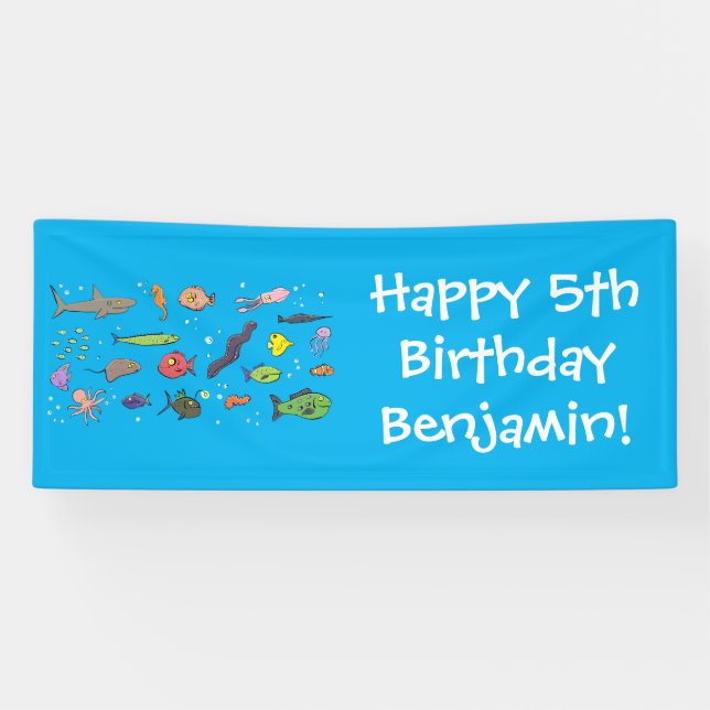 Cartoon-Muster von Wolkenkratzern Banner (Horizontal)