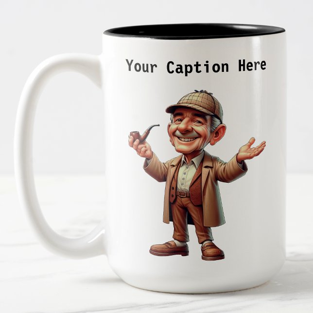 Cartoon-Mystery für Privatdetektoren Zweifarbige Tasse (Von Creator hochgeladen)