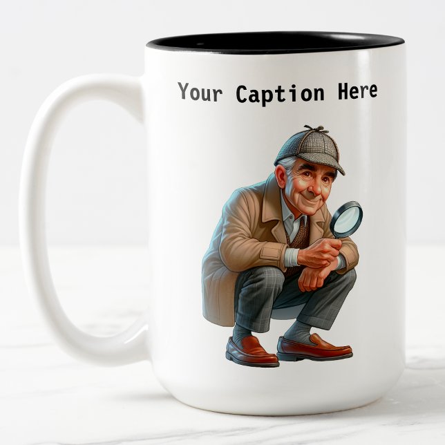 Cartoon-Mystery für Privatdetektoren Zweifarbige Tasse (Von Creator hochgeladen)
