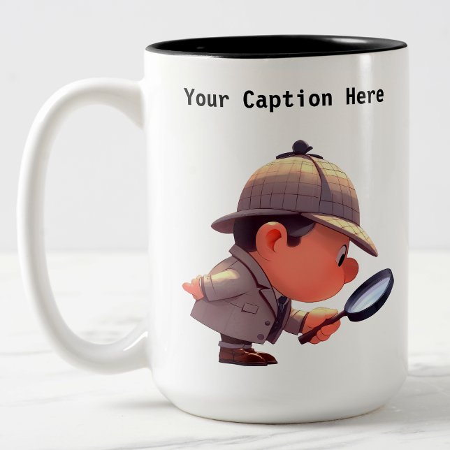 Cartoon-Mystery für Privatdetektoren Zweifarbige Tasse (Von Creator hochgeladen)