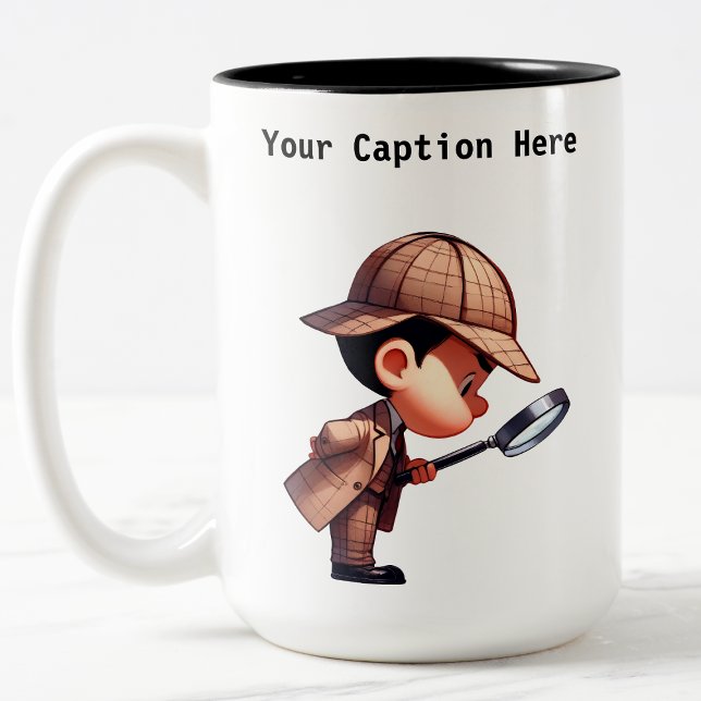 Cartoon-Mystery für Privatdetektoren Zweifarbige Tasse (Von Creator hochgeladen)