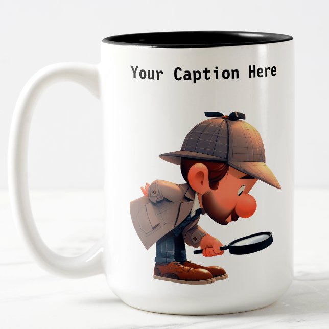 Cartoon-Mystery für Privatdetektoren Zweifarbige Tasse (Von Creator hochgeladen)