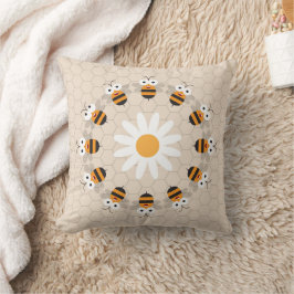 Cartoon Niedlich Funny Honey Bee Honeycomb Kissen