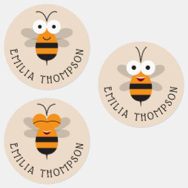 Cartoon Niedliche Funny Honey Bee Multipurpose Lab Etiketten