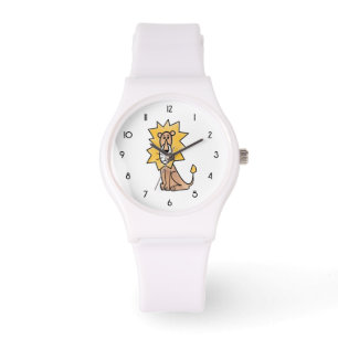 Cartoon niedlichen Löwen Kinder Retro Safari Dschu Armbanduhr
