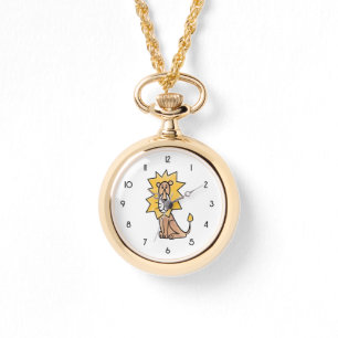 Cartoon niedlichen Löwen Kinder Retro Safari Dschu Armbanduhr
