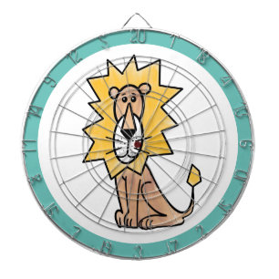 Cartoon niedlichen Löwen Kinder Retro Safari Dschu Dartscheibe