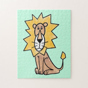 Cartoon niedlichen Löwen Kinder Retro Safari Dschu Puzzle