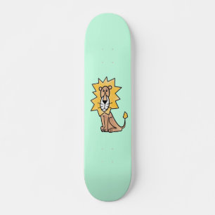 Cartoon niedlichen Löwen Kinder Retro Safari Dschu Skateboard
