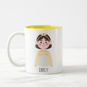 Cartoon niedlicher individuelle Name Zweifarbige Tasse