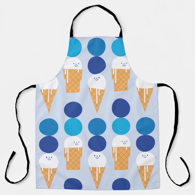 Cartoon niedliches Eis nahtlos Muster Design. Vi Schürze (Vorderseite)