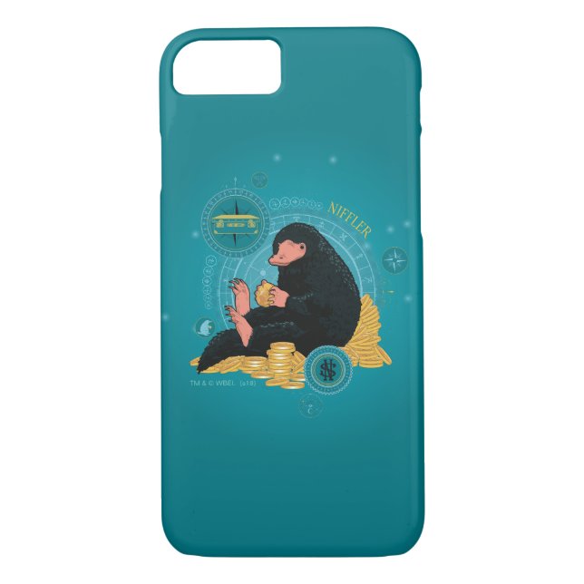 Cartoon NIFFLER™ mit Goldmünzen Case-Mate iPhone Hülle (Rückseite)